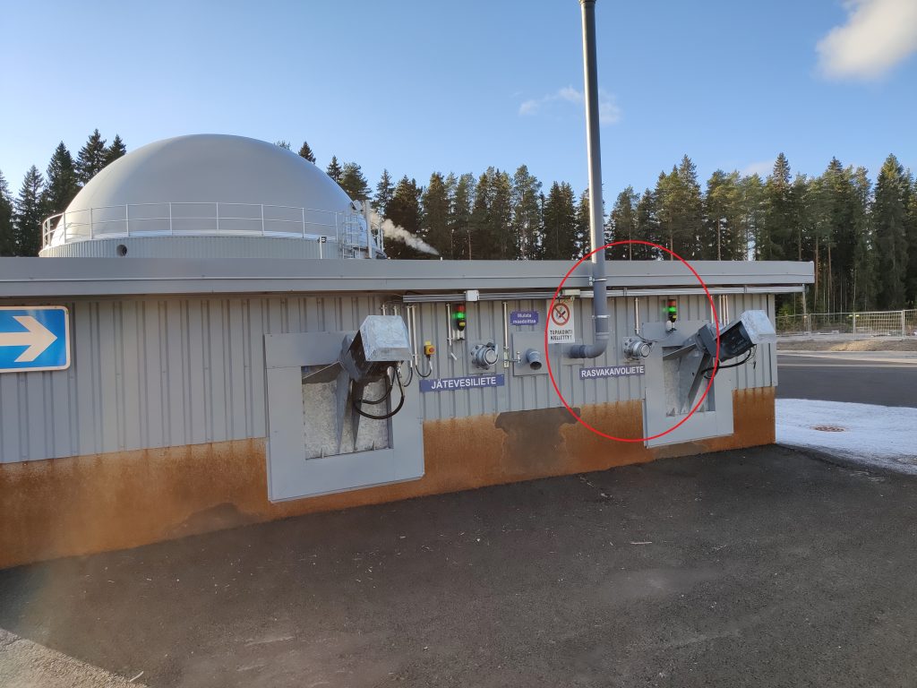 rasvakaivolietteen vastaanottopiste